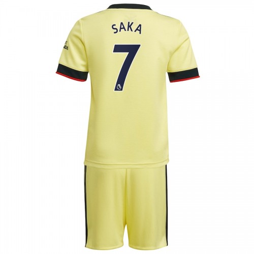Arsenal Dres Bukayo Saka 7 Dječji Gostujući 2021/22 Kratkih Rukava Arsenal Dres Bukayo Saka 7 Dječji Gostujući 2021/22 Kratkih Rukava
